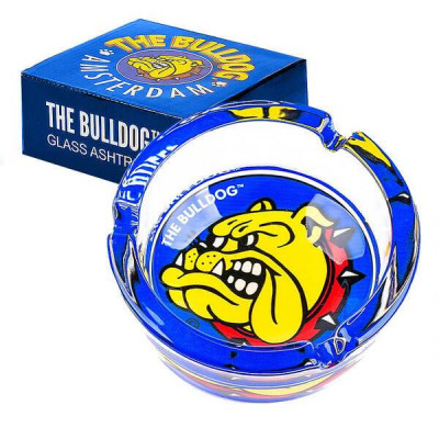 THE BULLDOG - POSACENERE ORIGINALE IN CRISTALLO - BLU