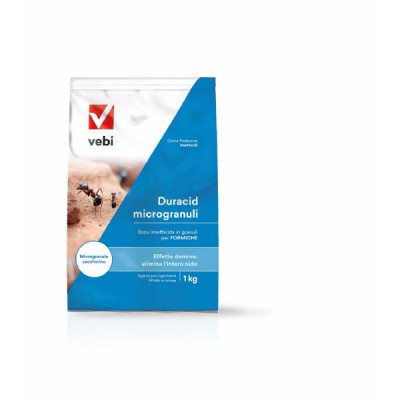 VEBI - DURACID POLVERE 1 KG (FORMICHE, PULCI, BLATTE, MOSCHE, ZECCHE)