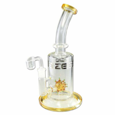 BLAZE GLASS VIRUS BALL OIL BONG/DAB RIG